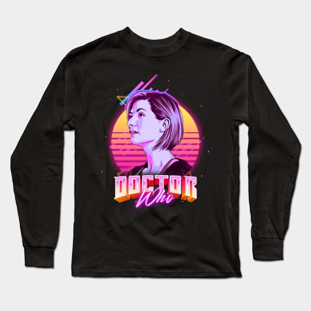 Thirteenth Doctor Retro Long Sleeve T-Shirt by NotoriousMedia